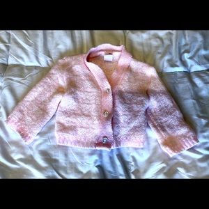 Knit pink sweater cardigan baby girls 6-9 months